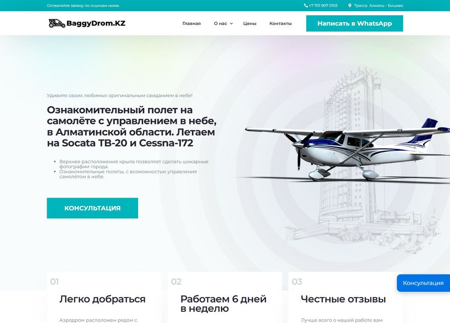 BaggyDrom: полёты на самолёте под Алматы